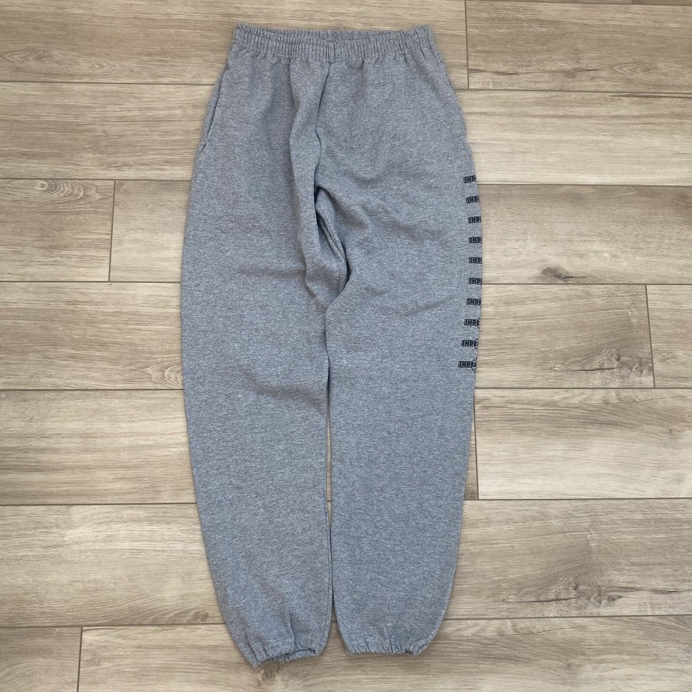 Vintage Y2K Independent Gray Fleece Joggers Adult Size Medium Skater Grunge VTG